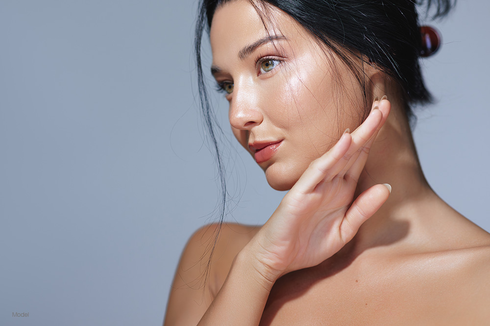 Woman with nice glowing skin